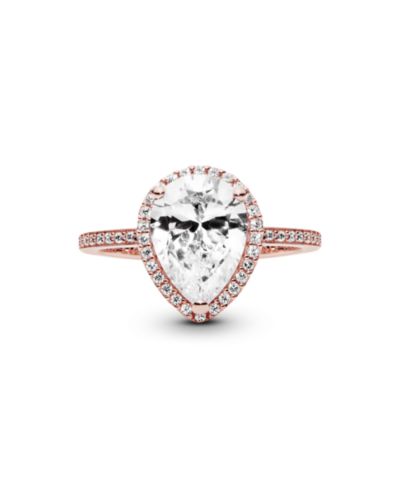 Кольцо Pandora Cubic Zirconia Timeless Sparkling Teardrop Halo