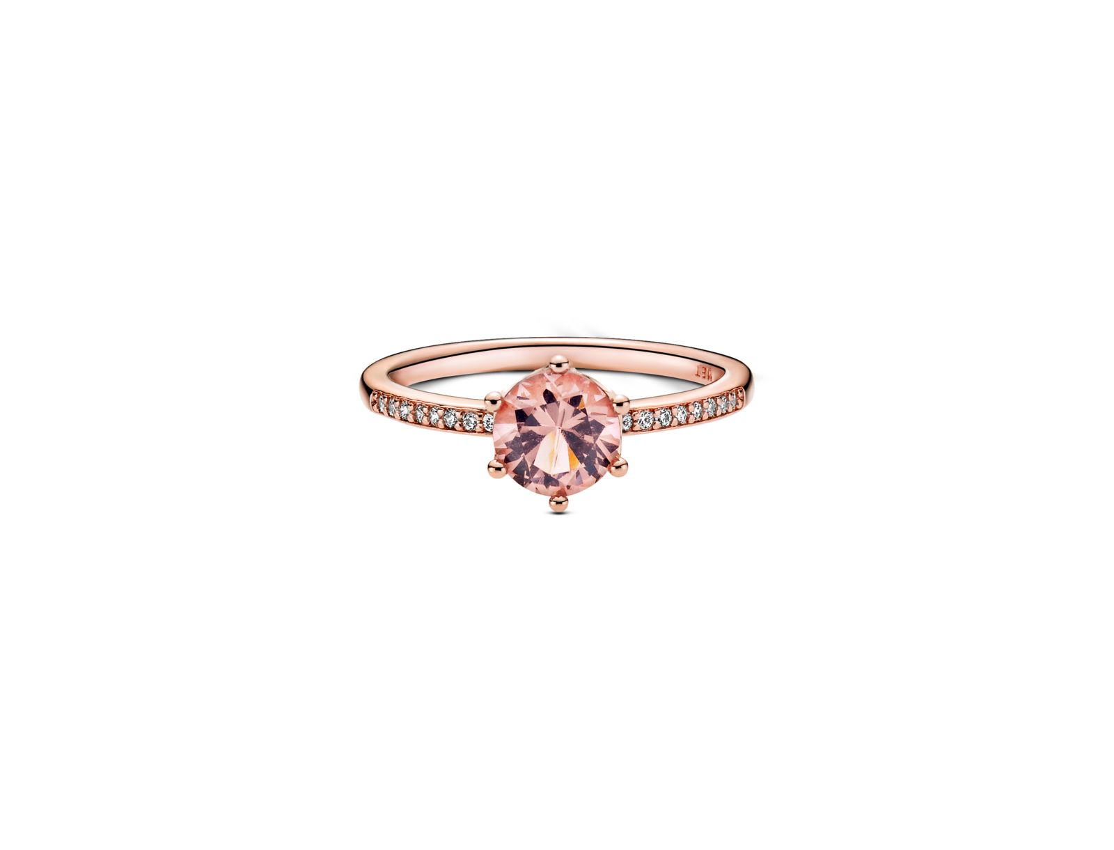 Кольцо Pandora Cubic Zirconia Moments Pink Sparkling Crown Solitaire