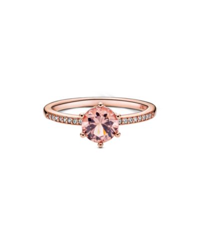 Кольцо Pandora Cubic Zirconia Moments Pink Sparkling Crown Solitaire