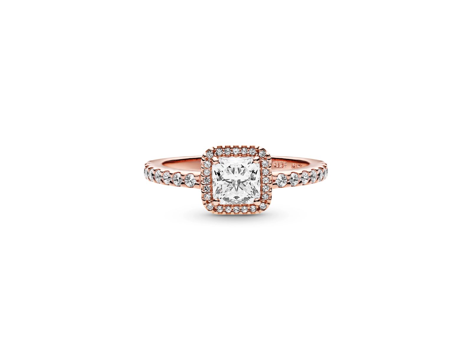 Pandora Cubic Zirconia Timeless Square Sparkle Halo Ring