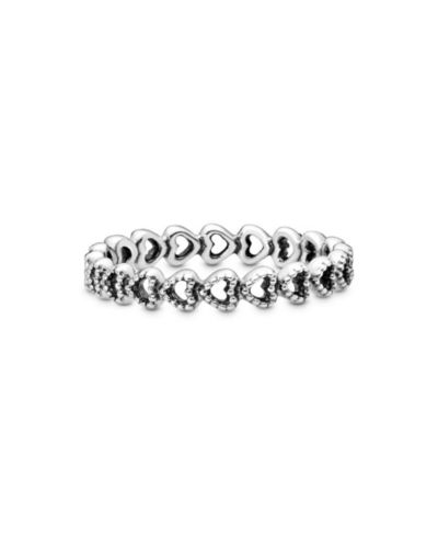 Кольцо Pandora Sterling Silver Moments Band of Hearts