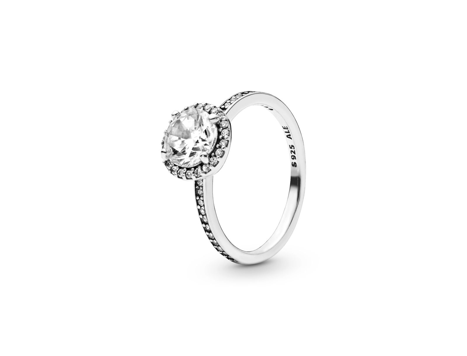 Pandora Кольцо с фианитом Timeless Round Sparkle Halo