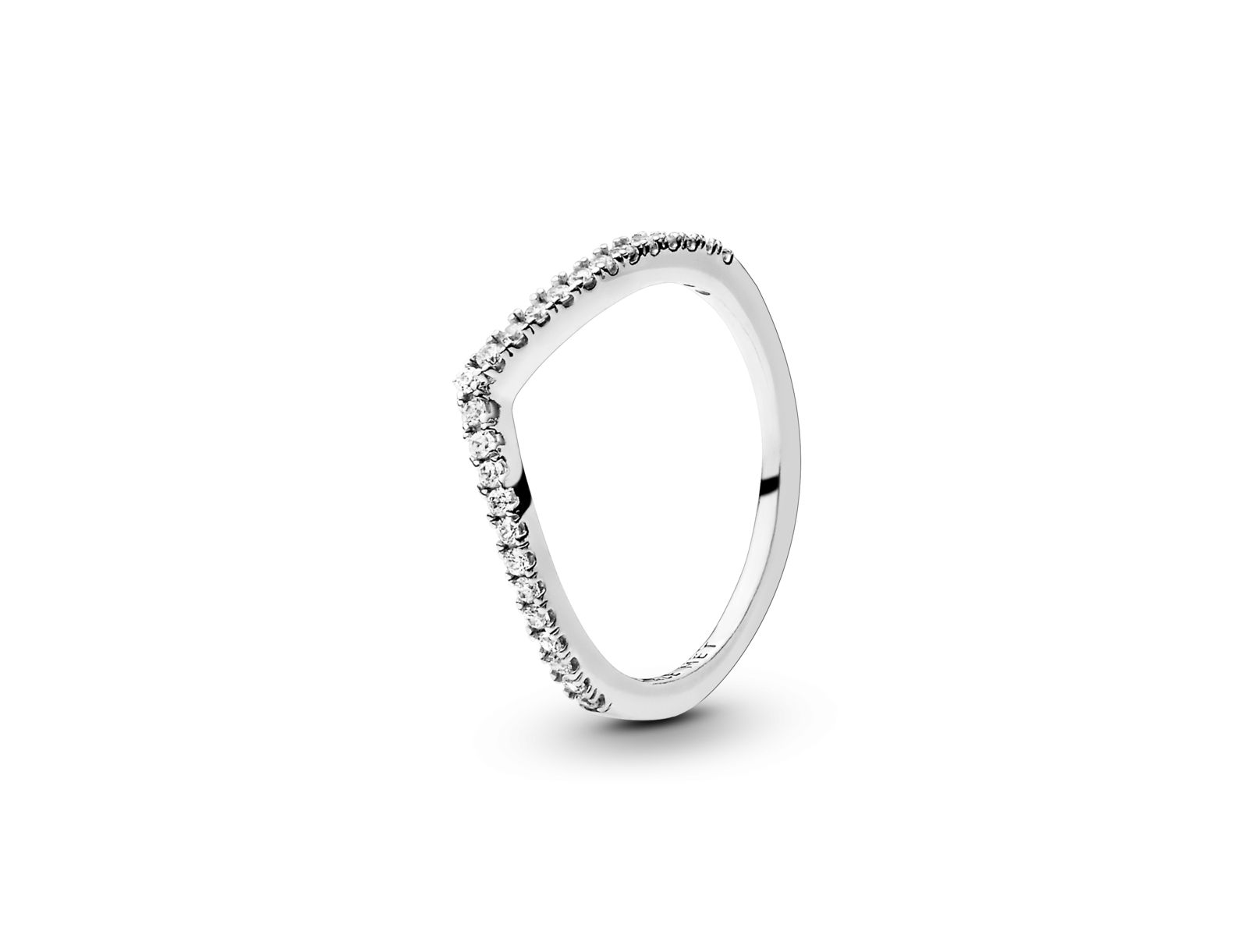 Pandora Cubic Zirconia Timeless Sparkling Wishbone Ring