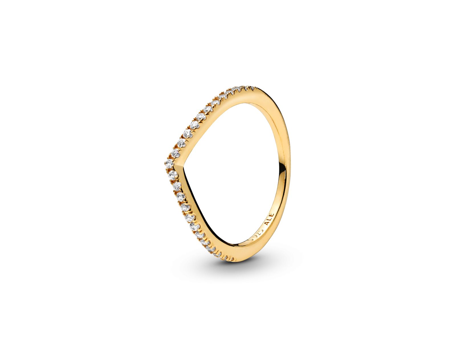 Кольцо Pandora с кубическим цирконием Timeless Sparkling Wishbone
