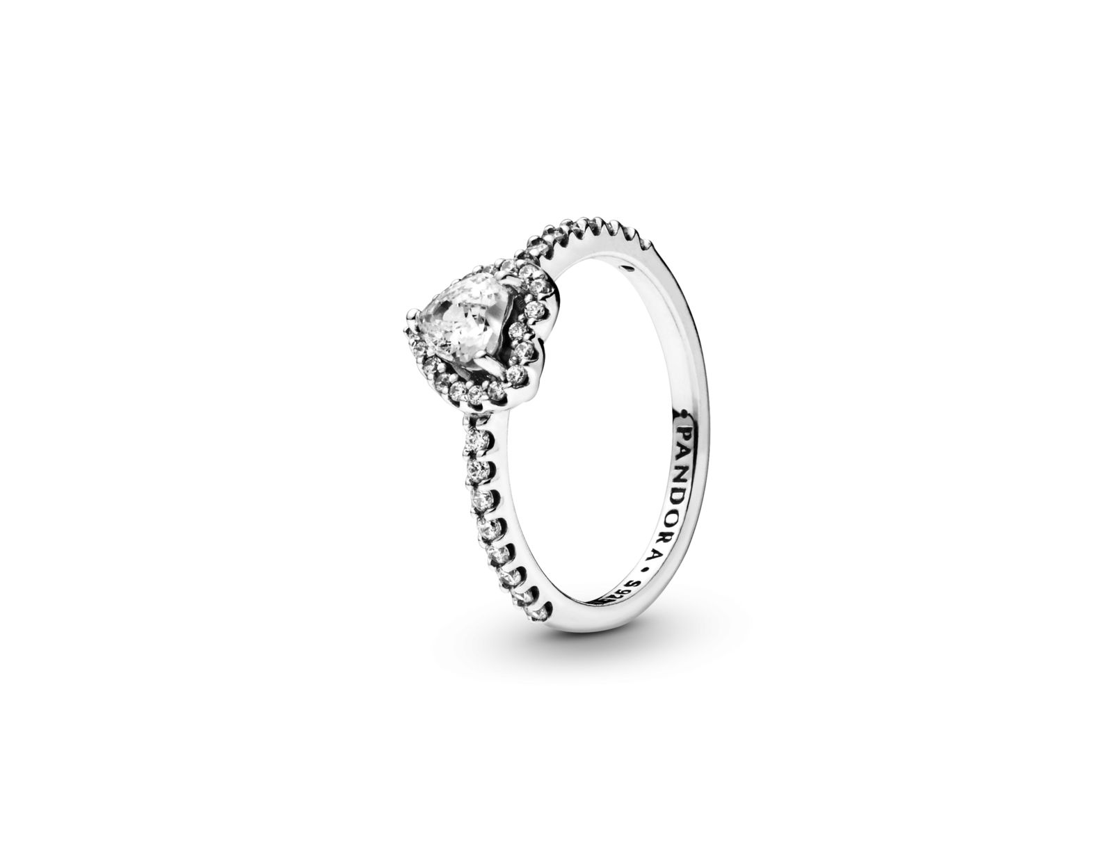 Pandora Cubic Zirconia Timeless Elevated Heart Ring
