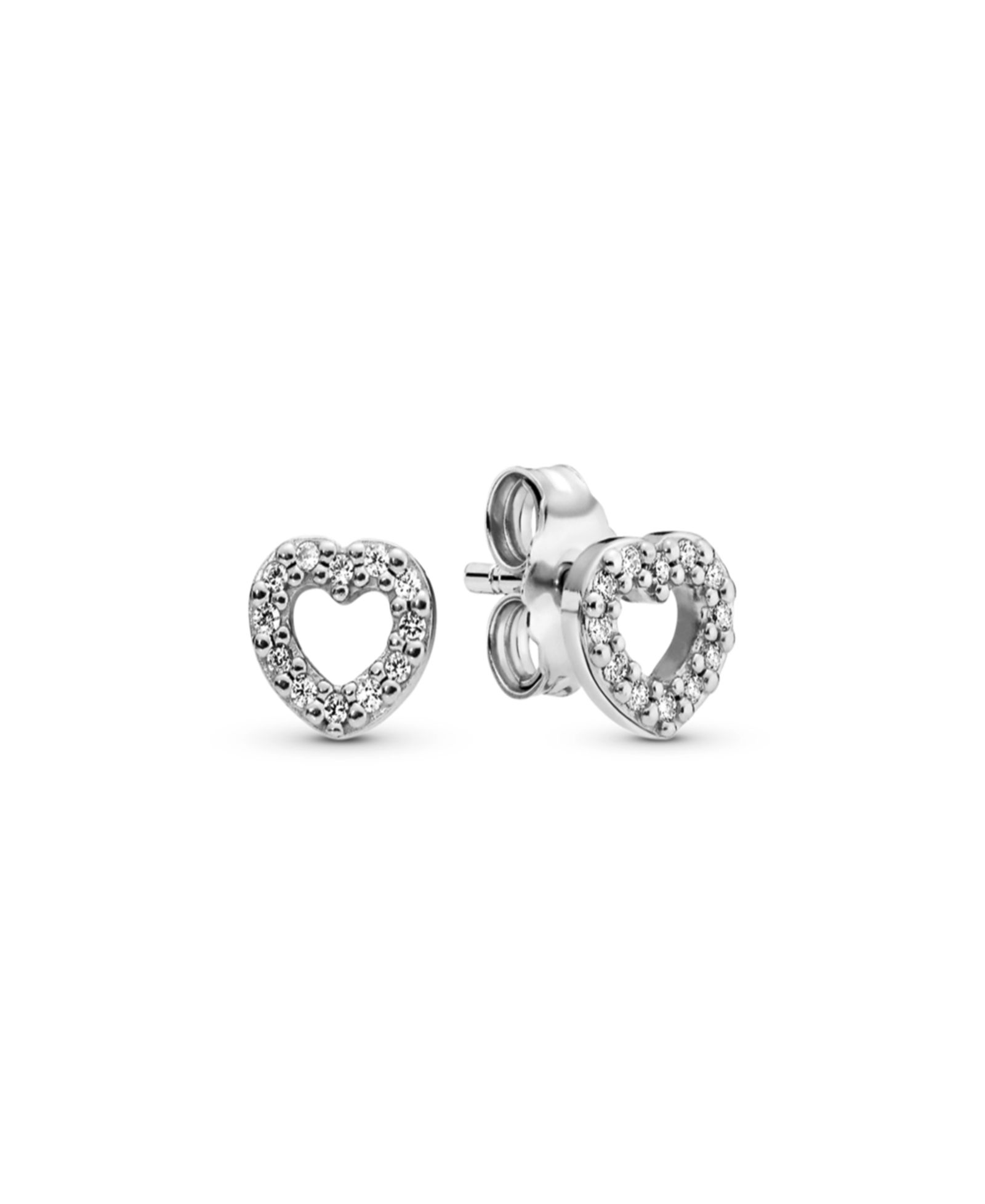 Pandora Серьги-гвоздики Open Heart из стерлингового серебра