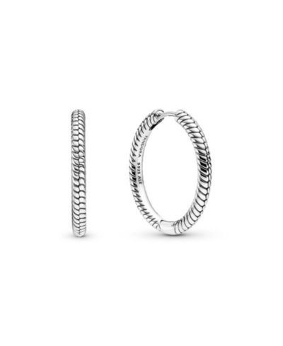 Серьги-кольца Pandora Moments Charm Hoop