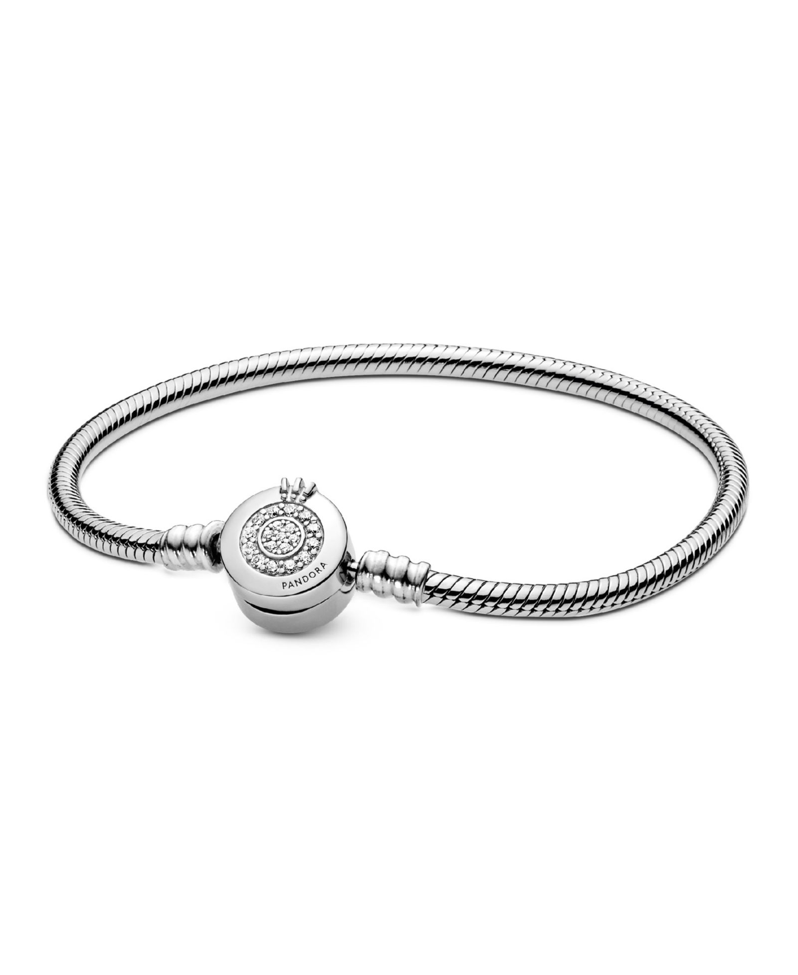 Pandora Moments браслет Snake Chain с блестящей короной из Cubic Zirconia