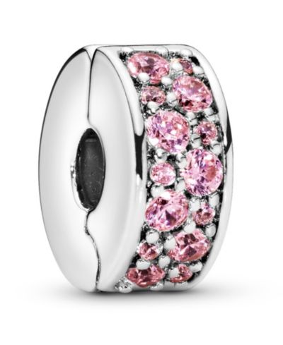Pandora шарм с кубическим цирконием Pave Fixed Clip