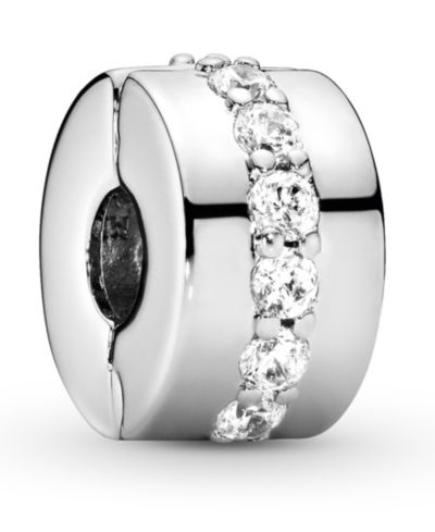Pandora Charm с прозрачными сверкающими камнями Cubic Zirconia