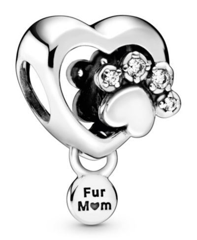 Pandora шарм Cubic Zirconia Sparkling Paw Print Heart