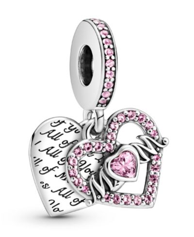 Подвеска Pandora Mixed Stone Heart Mom Dangle Charm
