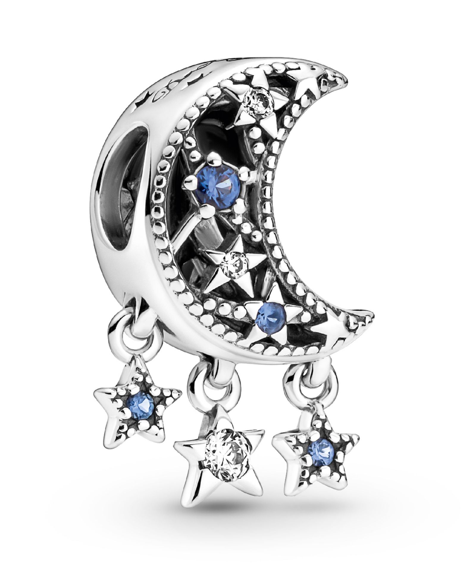 Подвеска Pandora Mixed Stone Star Crescent Moon Charm
