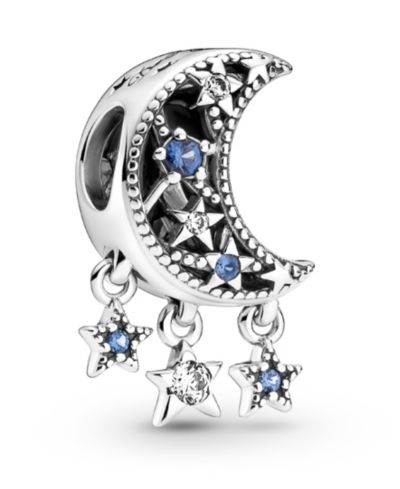 Подвеска Pandora Mixed Stone Star Crescent Moon Charm