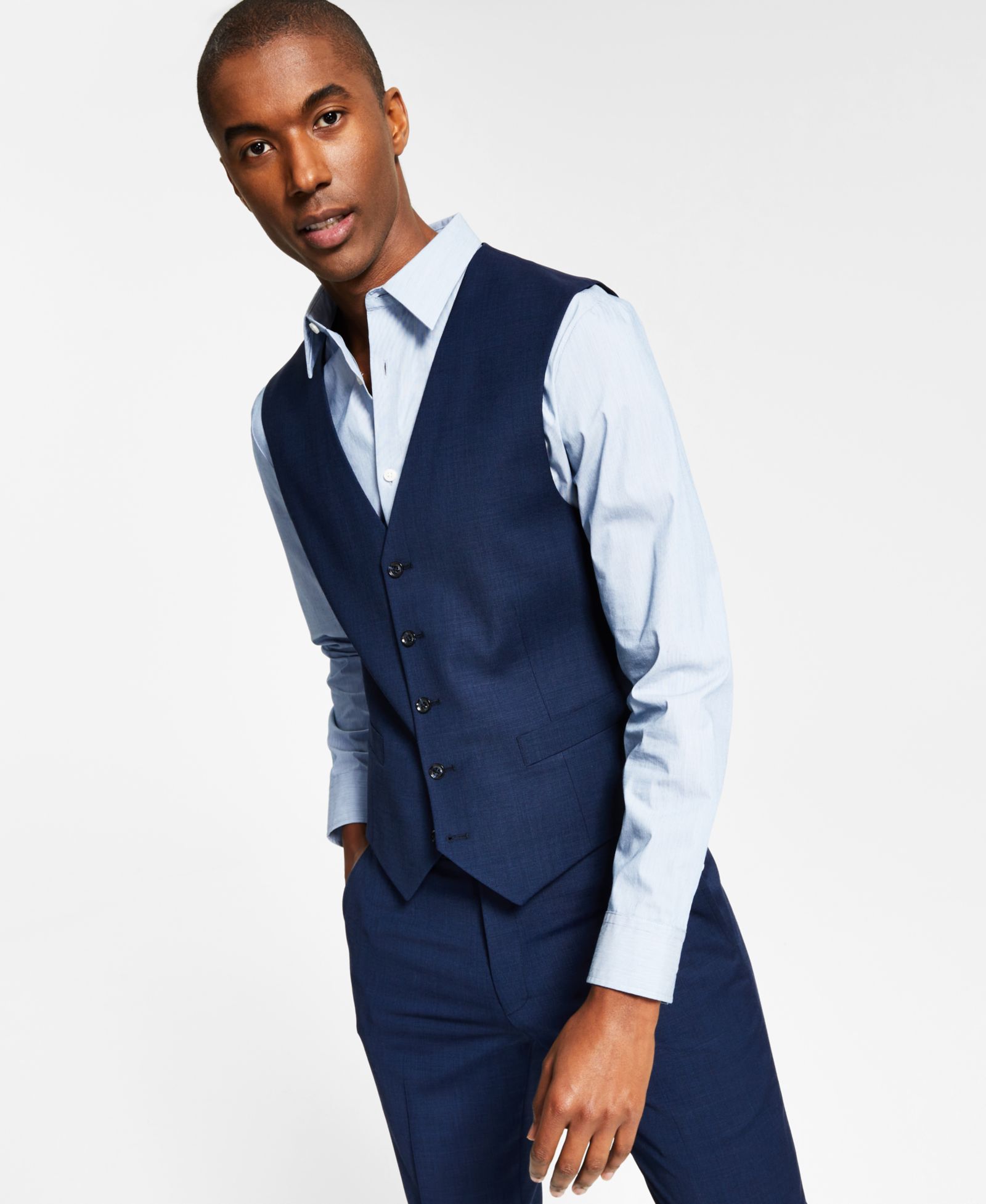 Мужской жилет Tommy Hilfiger Modern-Fit Wool TH-Flex Stretch Suit Separates
