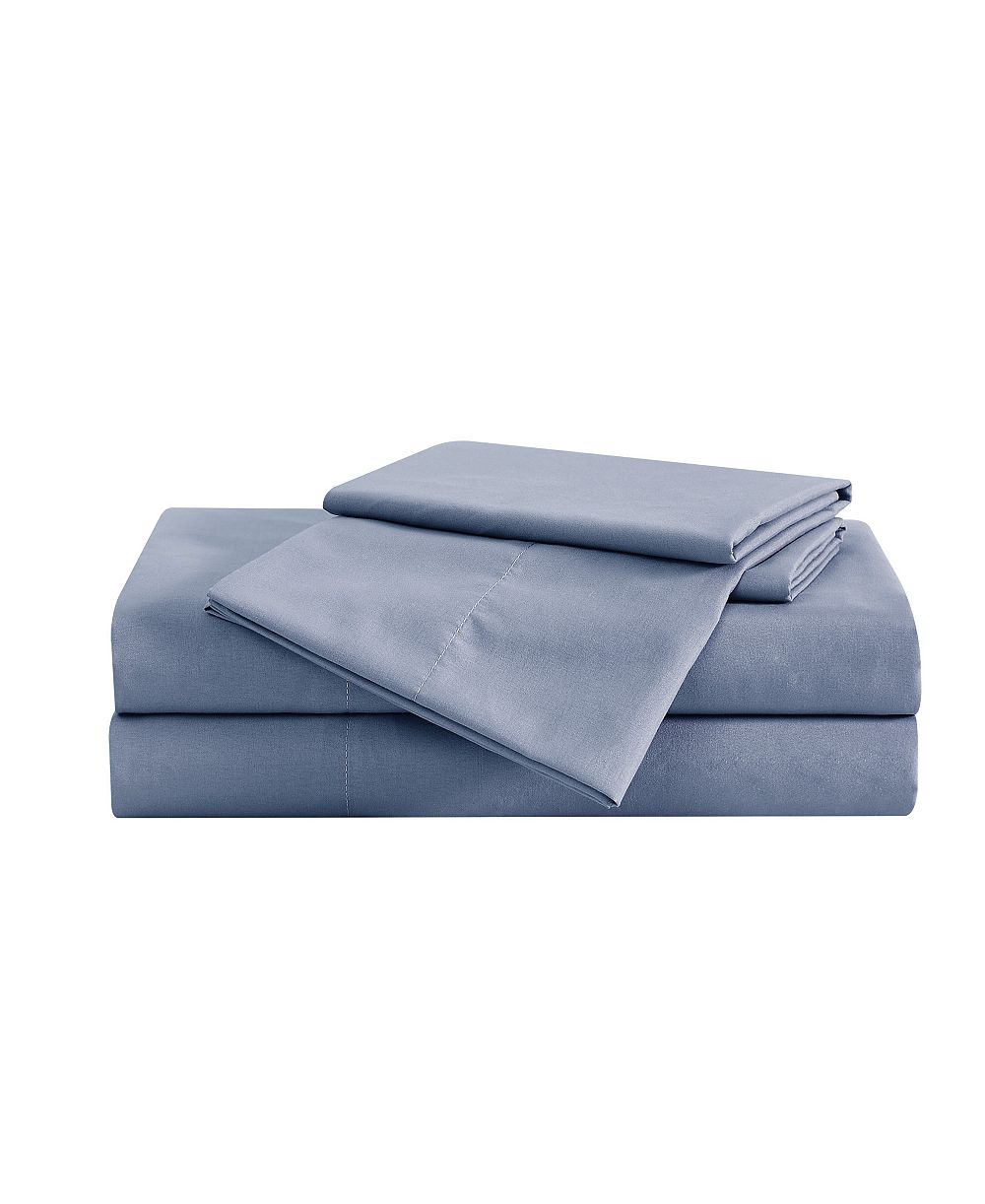London Fog Garment Wash Solid 3 Piece Sheet Set, Twin XL