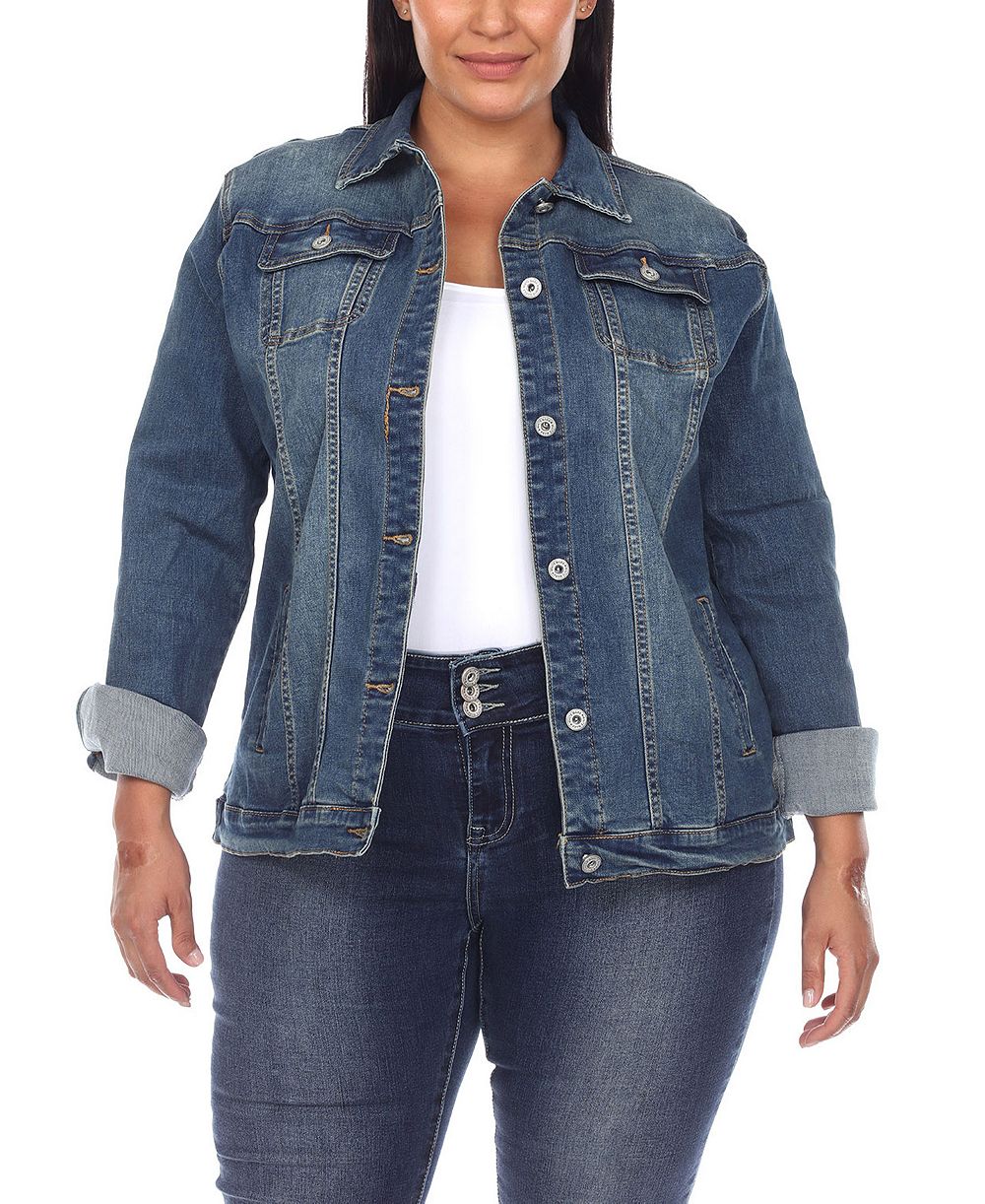 Джинсовая куртка White Mark Plus Size Classic Denim