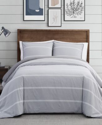 Brooklyn Loom Niari Yarn Dye Stripe 3 Piece Duvet Cover Set, King