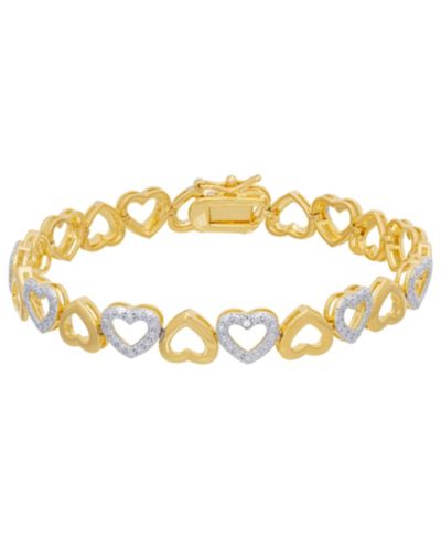 Браслет Diamond Accent Open Heart Link