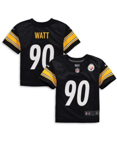 Nike Детская игровая джерси T.J. Watt Black Pittsburgh Steelers для мальчиков и девочек