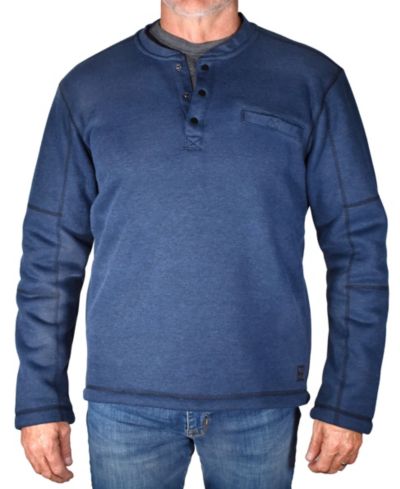 Мужская футболка Vintage 1946 Henley с флисовой подкладкой