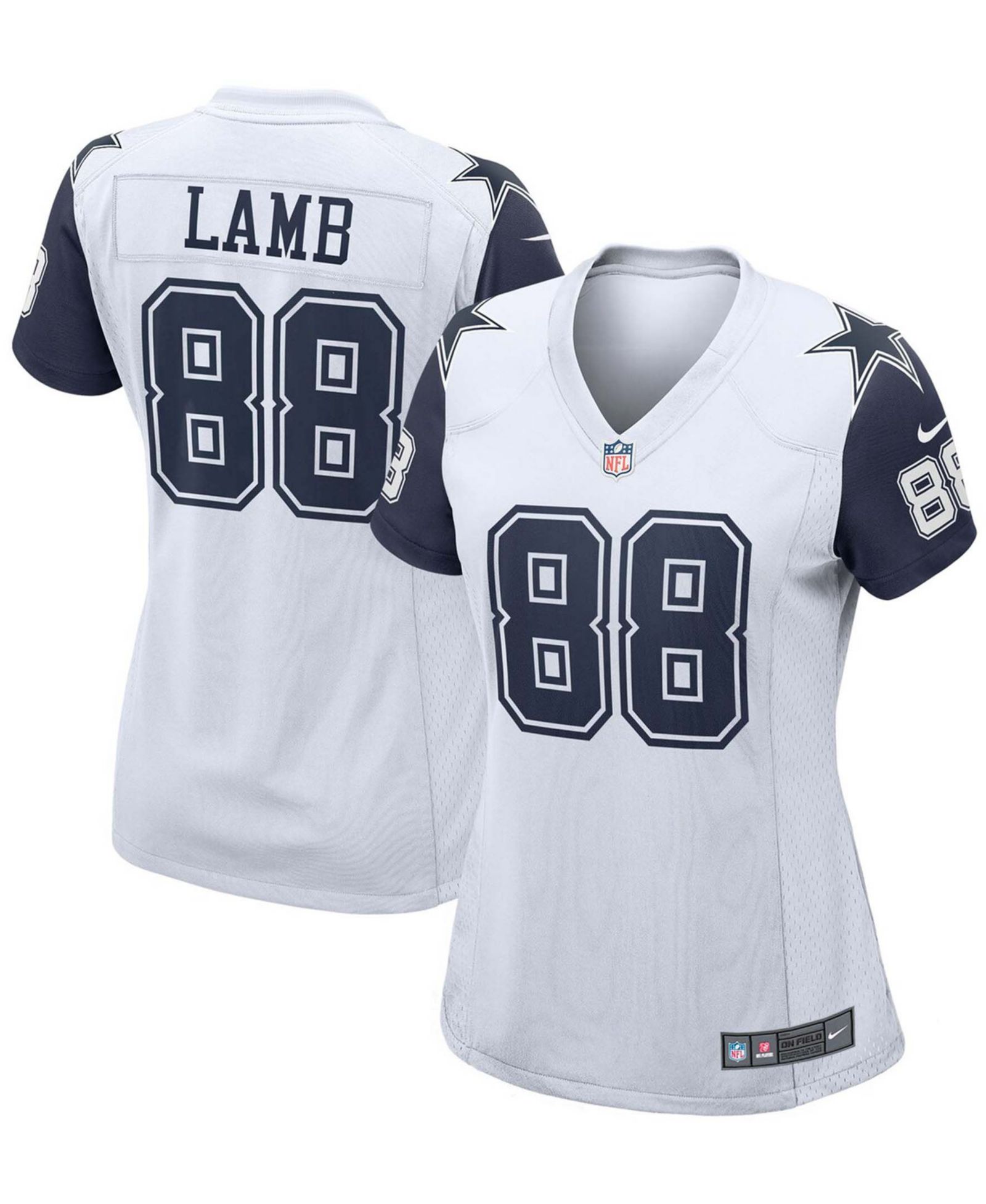 Women's CeeDee Lamb White  Dallas Cowboys Game Jersey