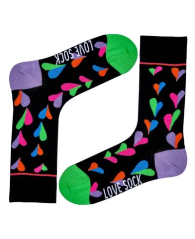 Мужские хлопковые носки с узором Funky Hearts