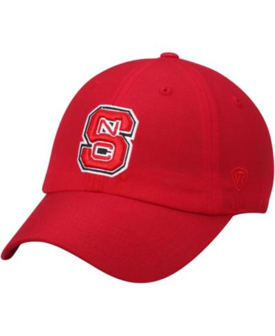 Мужская регулируемая кепка Top of the World Red NC State Wolfpack Primary Logo Staple
