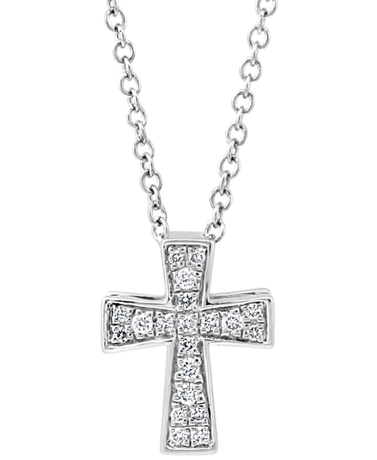 EFFY® Подвеска Diamond Cross 18" из стерлингового серебра (1/10 ct. t.w.)