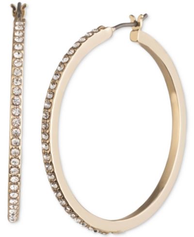 Серьги-кольца Karl Lagerfeld Paris Medium Pavé, 1.22"