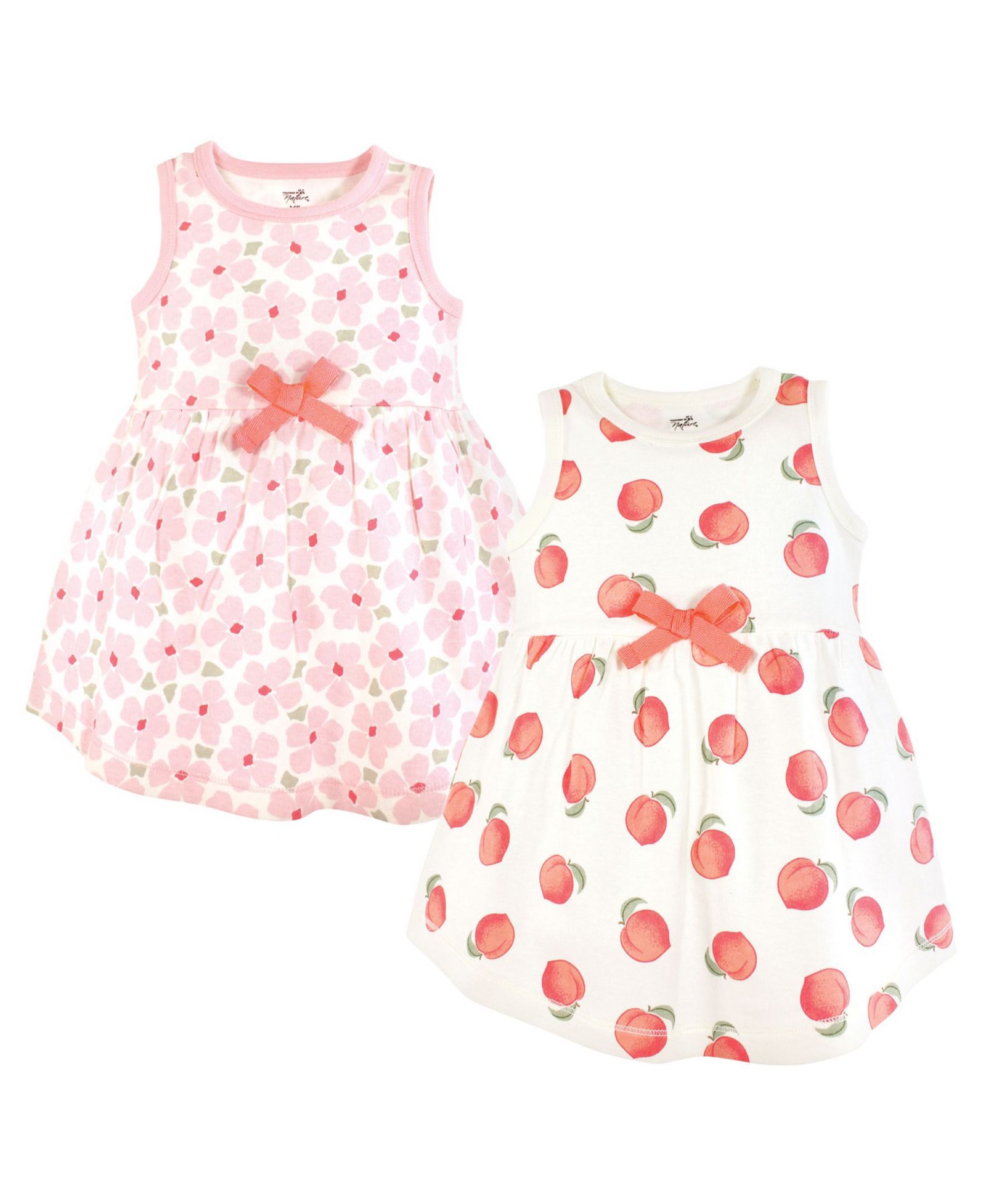 Touched by Nature Baby Girls 2Pk Natural Sleeveless Dresses