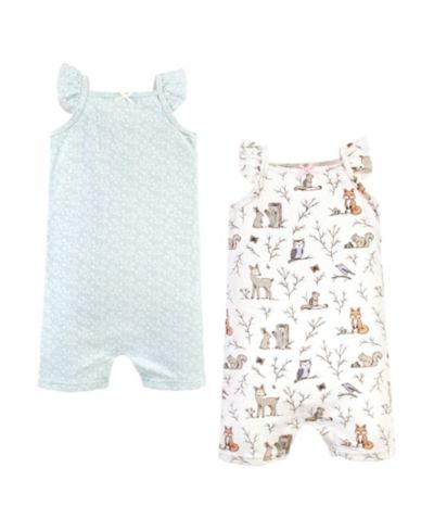 Hudson Baby Baby Girls Hudson 2Pk Rompers