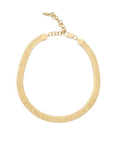 Золоченая цепочка ETTIKA Gold-Plated Flat Snake Chain Necklace