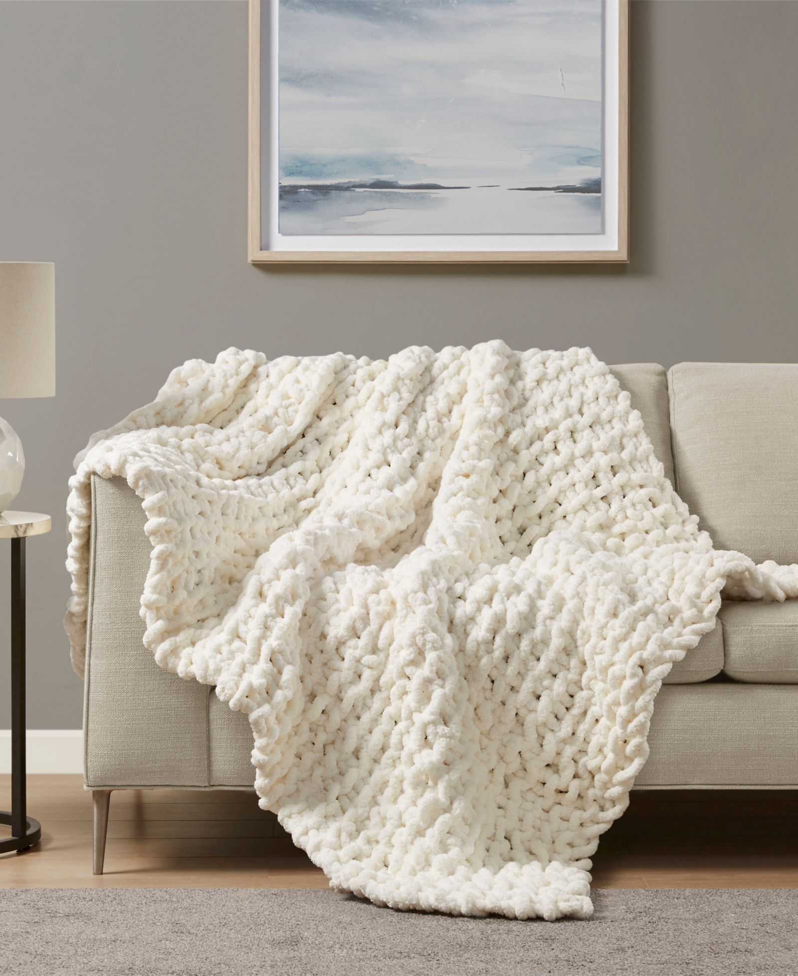 Плед Lux & Nyx Madison Park Chunky-Knit Chenille, 50" x 60"