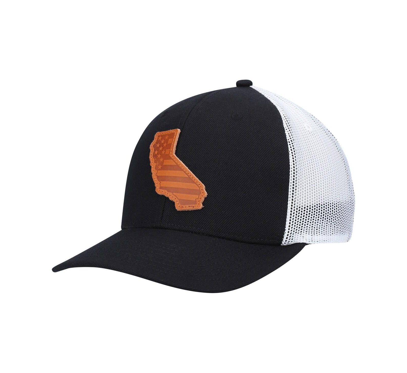Кепка Local Crowns Men's Black/Gold California Leather Patch Trucker Snapback