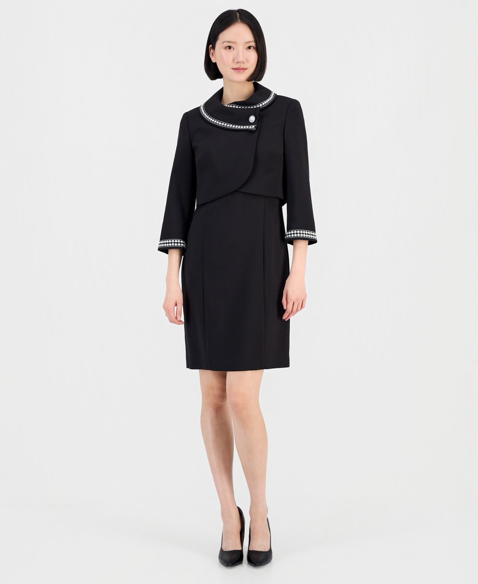 Комплект из 2 шт. Tahari ASL Beaded Dress Suit Set