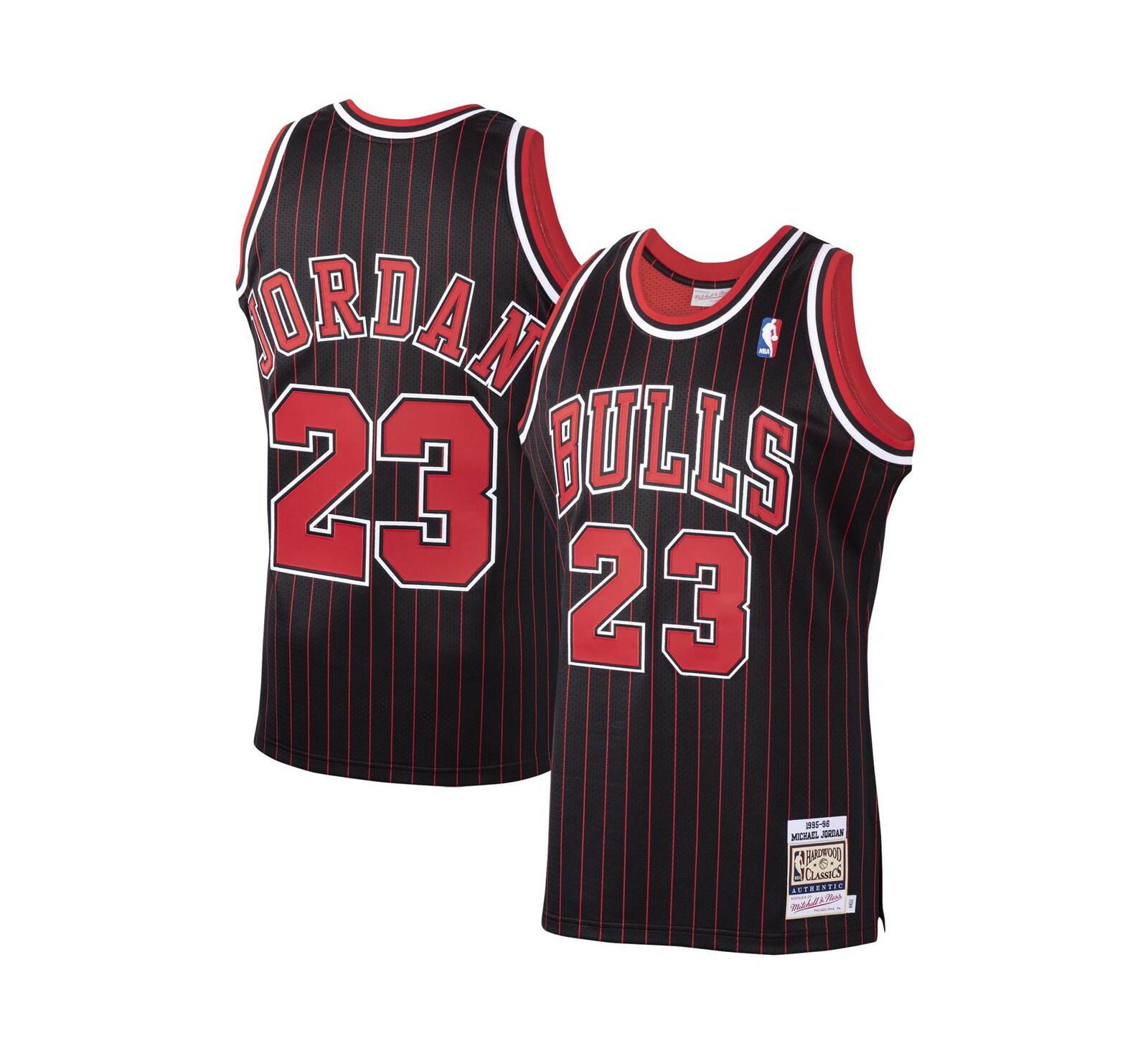 Мужская джерси Mitchell & Ness Michael Jordan Black Chicago Bulls 1995/96 Hardwood Classics Authentic
