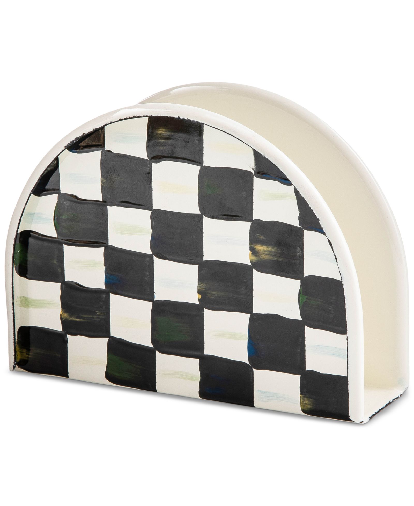 Подставка для салфеток Mackenzie-Childs Courtly Check из эмалированной стали