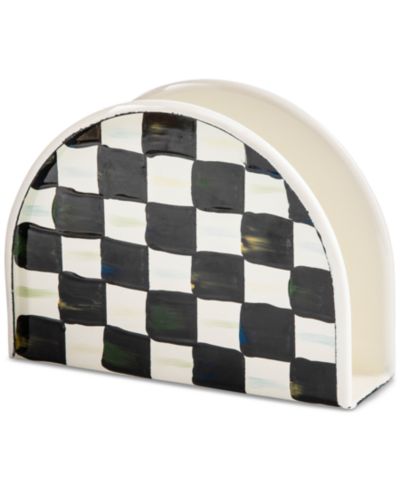 Подставка для салфеток Mackenzie-Childs Courtly Check из эмалированной стали