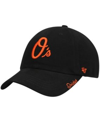 Женская кепка '47 Brand Black Baltimore Orioles Team Miata Clean Up Adjustable