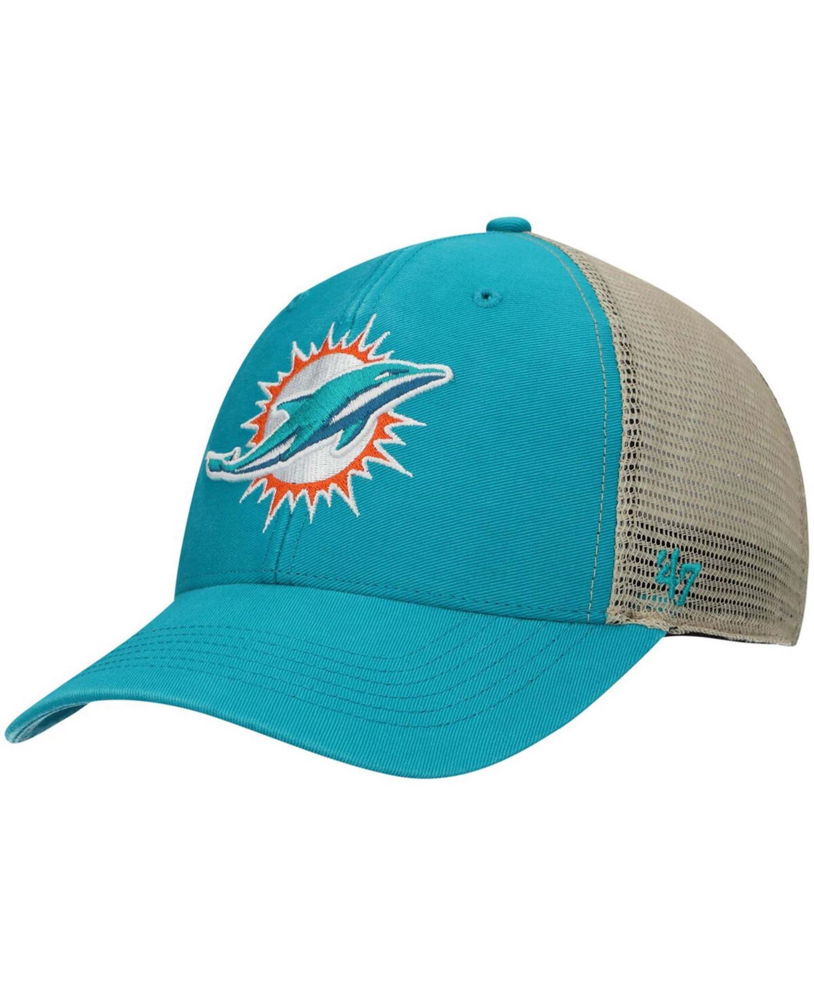 Кепка '47 Brand Men's Aqua Miami Dolphins Flagship MVP Snapback