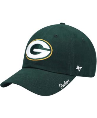 Женская кепка '47 Brand Green Green Bay Packers Miata Clean Up Primary Adjustable