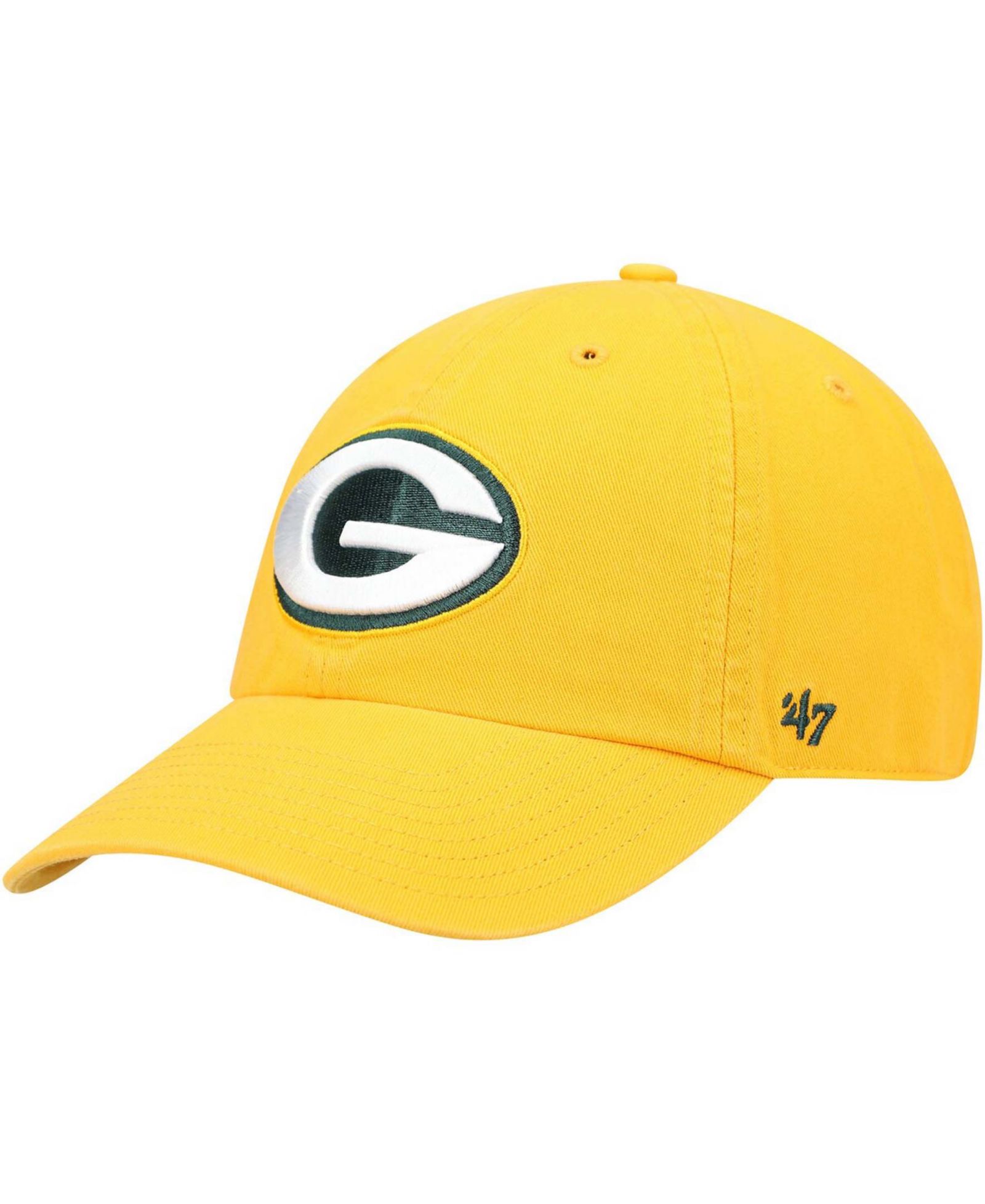 Мужская бейсболка '47 Brand Green Bay Packers Secondary Clean Up Adjustable
