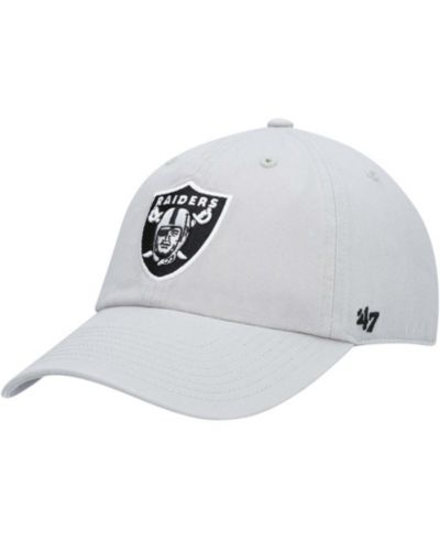 Мужская серая регулируемая кепка Las Vegas Raiders Clean Up