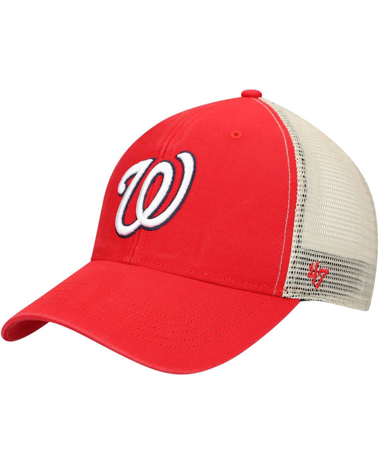 Мужская кепка trucker '47 Brand Washington Nationals Flagship, красная/натуральная