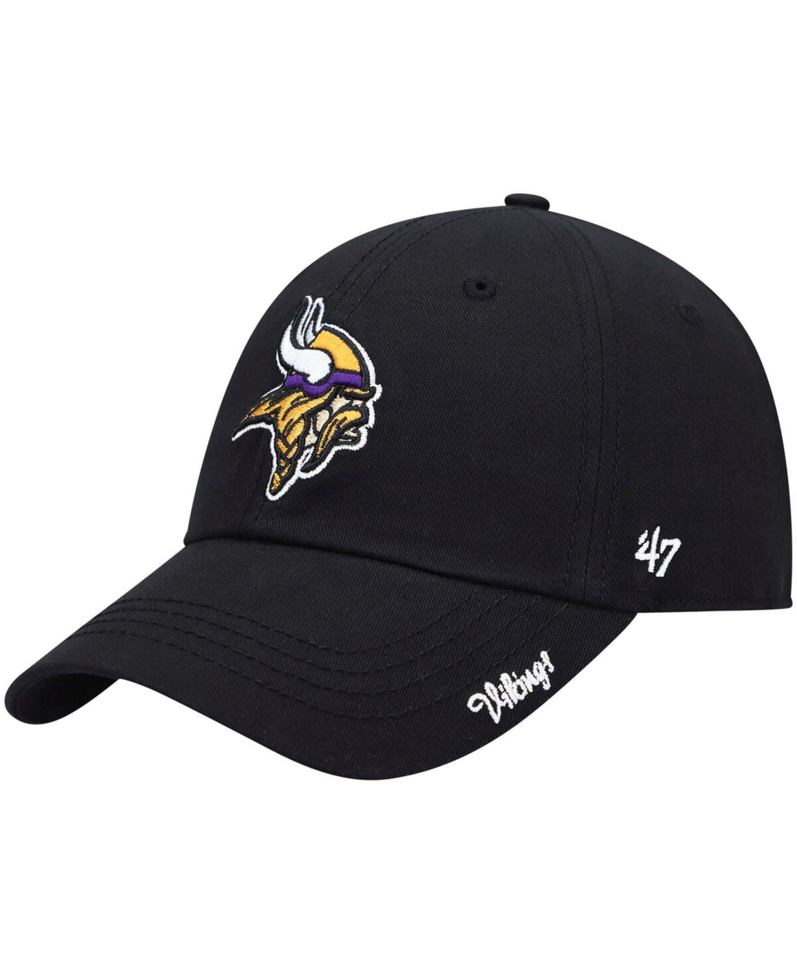 Женская кепка '47 Brand Minnesota Vikings Miata Clean Up Adjustable Black