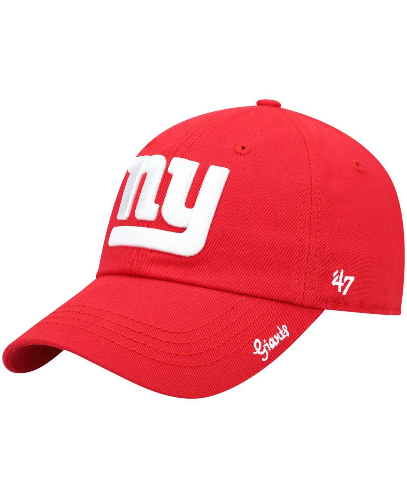 Женская красная регулируемая кепка New York Giants Miata Clean Up Secondary