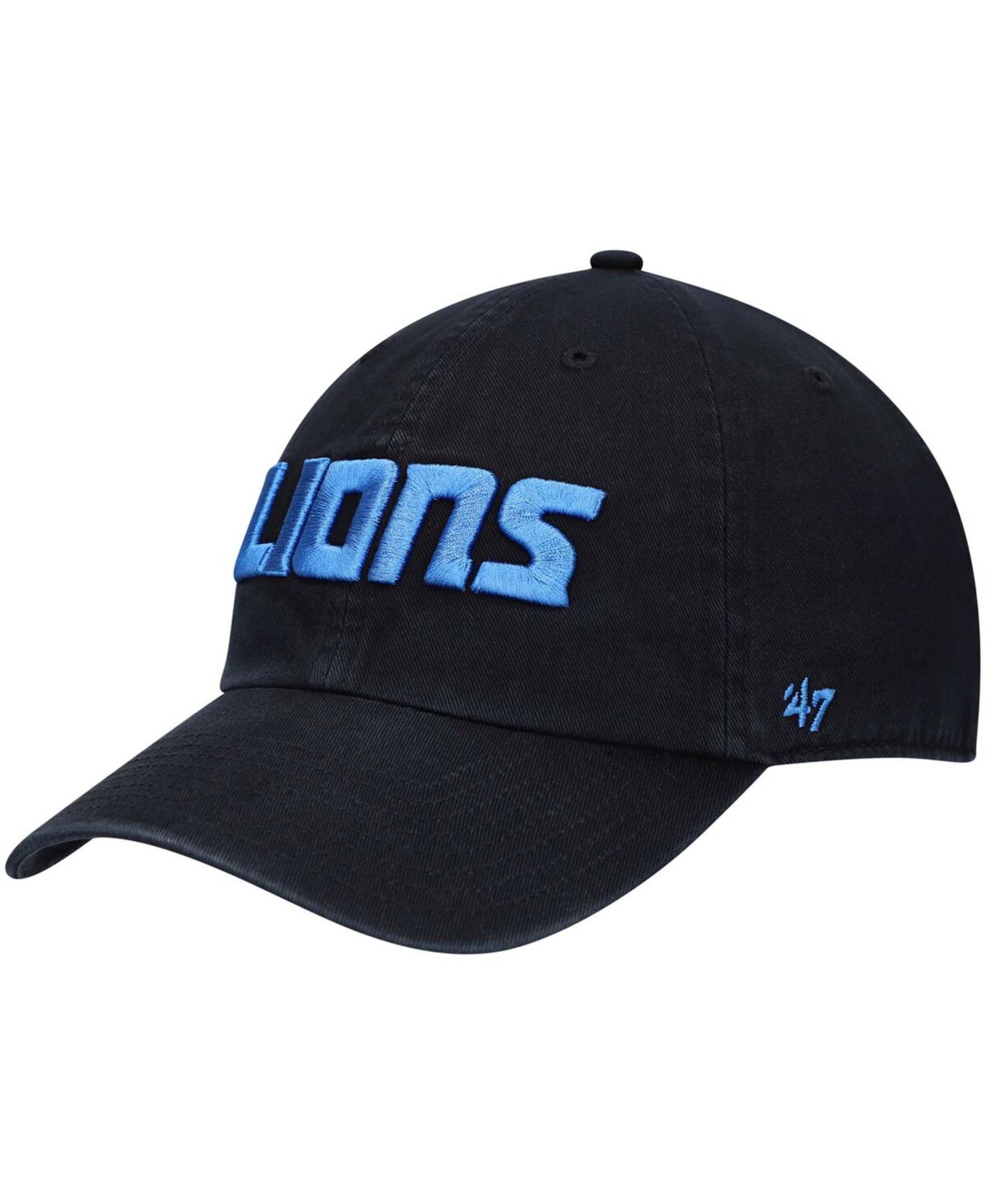 Мужская регулируемая кепка Men's Black Detroit Lions Clean Up Script
