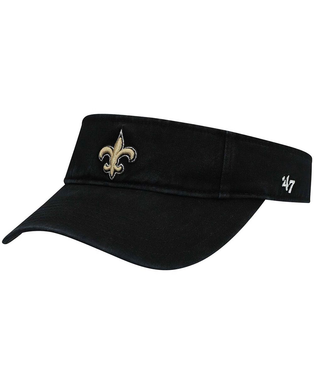 Мужской козырек '47 Brand Black New Orleans Saints Clean Up Visor