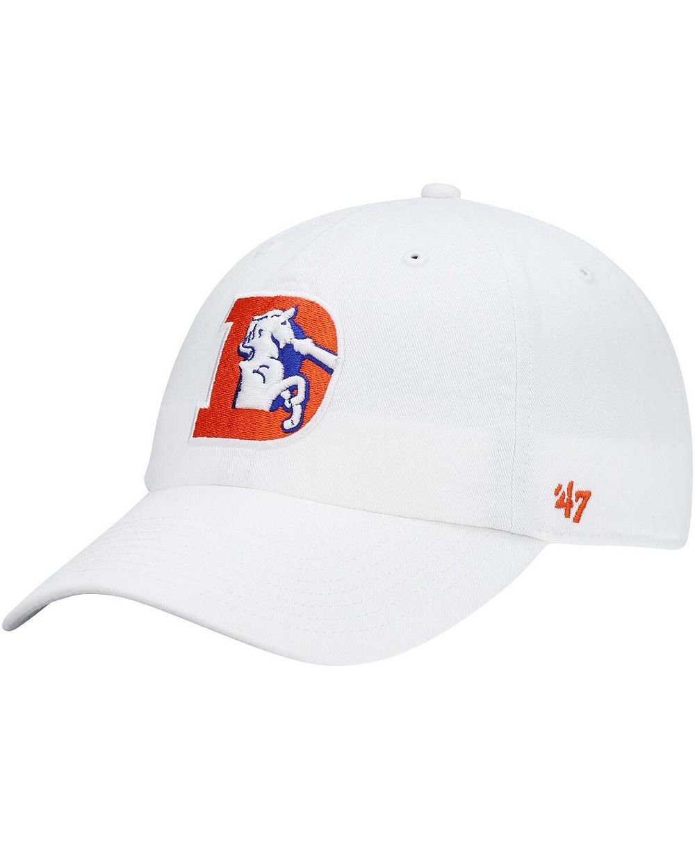 Мужская белая кепка '47 Brand Denver Broncos Clean Up Legacy Adjustable
